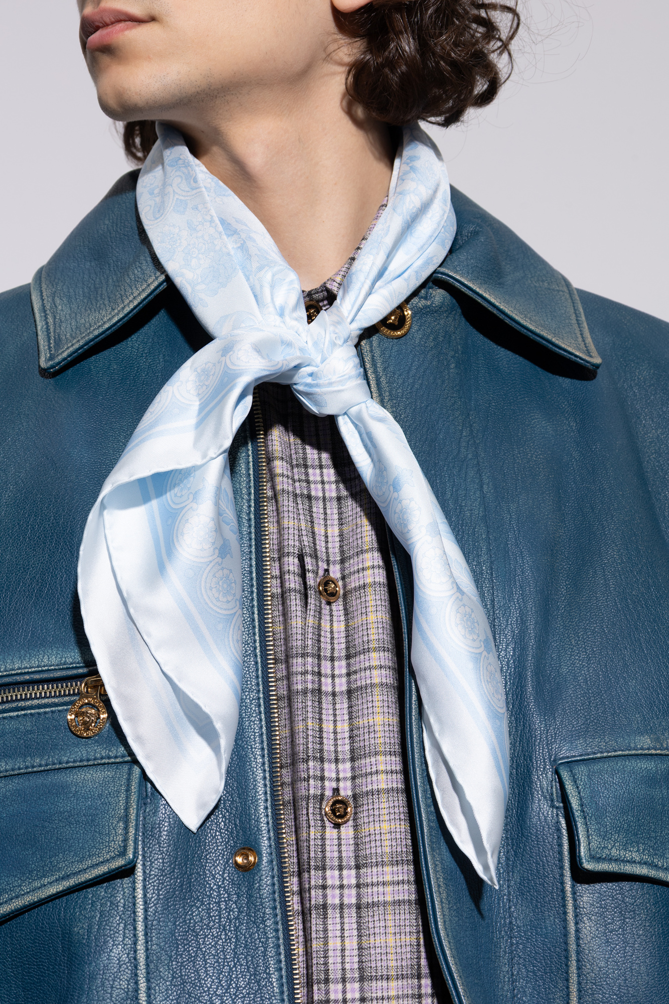 Versace Silk scarf with 'Barocco' motif | Men's | Vitkac